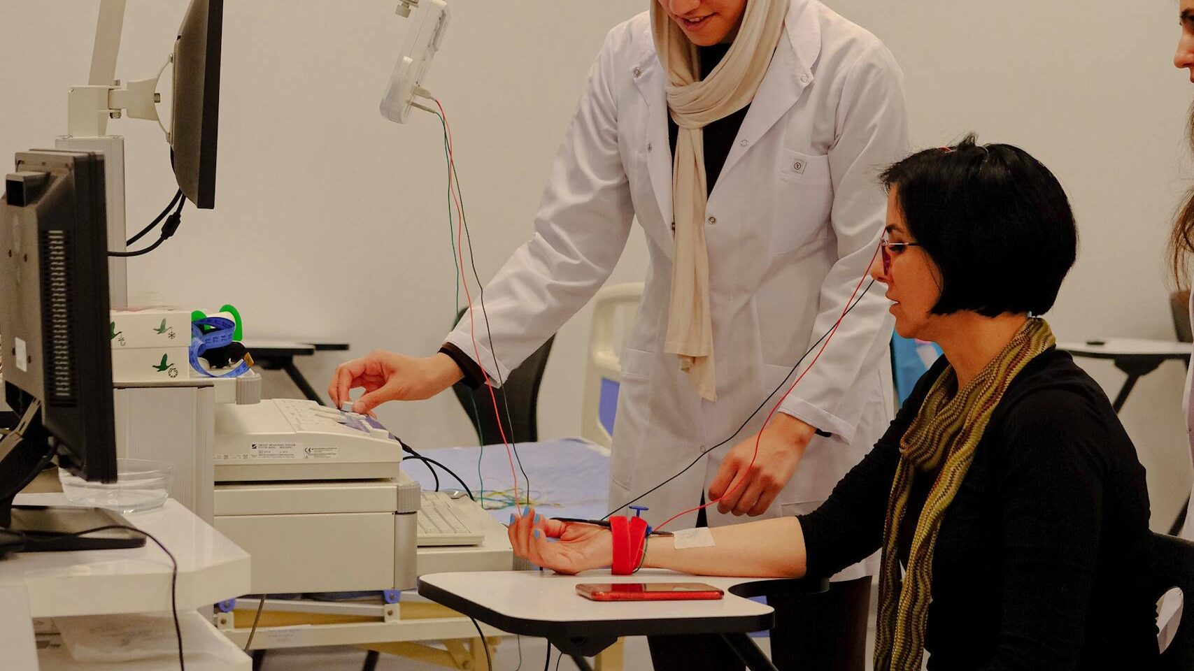 Woman being Examined by Doctor