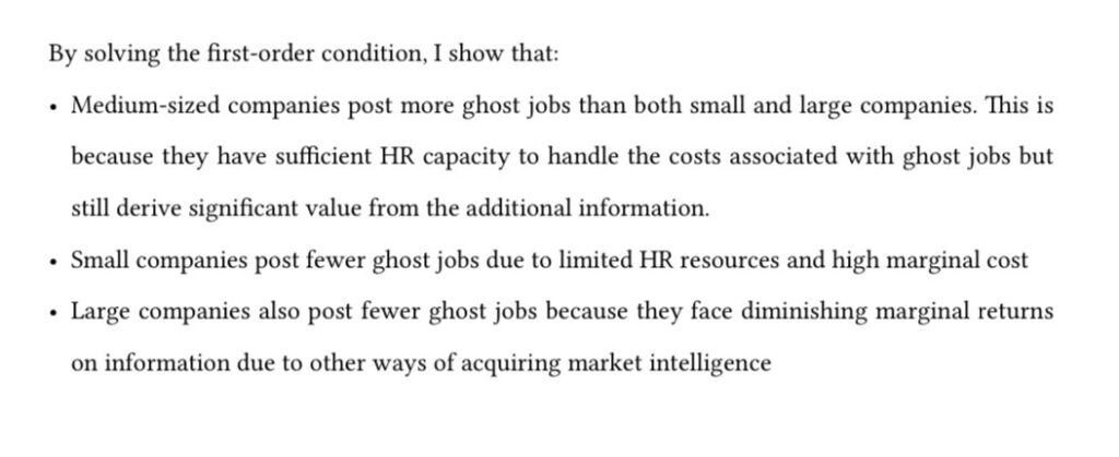 Visual Evidence from Research Paper:
Medium-sized companies post more ghost jobs because they strike the balance between having HR capacity and deriving actionable insights. Check out this breakdown: